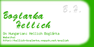 boglarka hellich business card